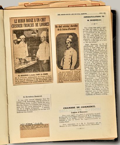 Livre d'or constitué par le chef Eugène Herbodeau...