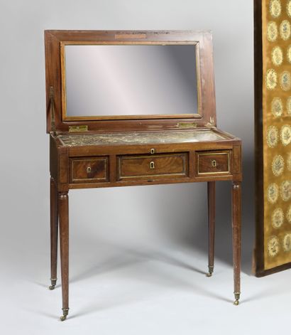 Men's dressing table in mahogany and mahogany...