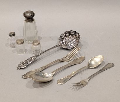 Silver set (925 and 800): baby cutlery and...