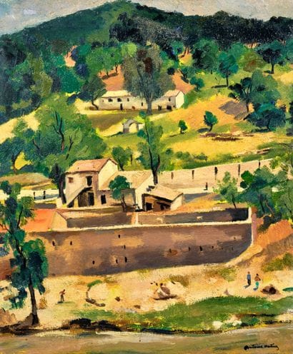 Antoine MARTINEZ (1913-1970): VUE D'UNE EXPLOITATION...