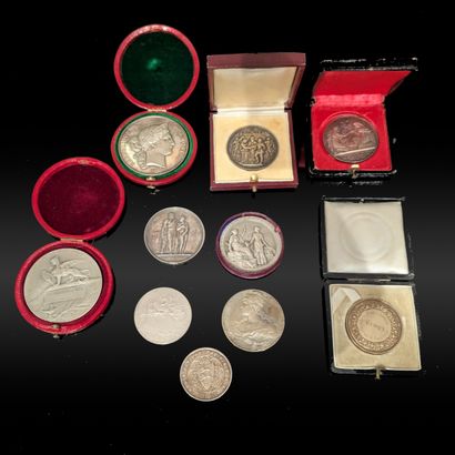 Set of silver medals (925): Agriculture -...