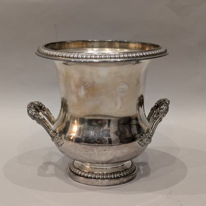 Silver-plated baluster-shaped refreshment...