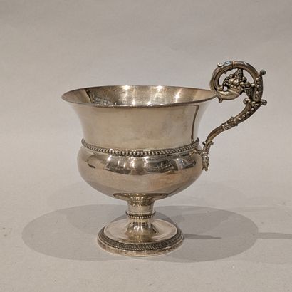 Silver (925) baluster-shaped mug, decorated...