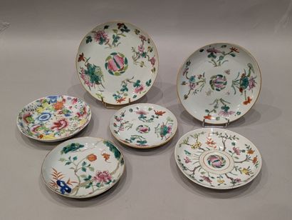 China, 19th and 20th century. Set of six...
