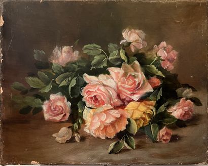Early 20th century school: ROSE THROWING....