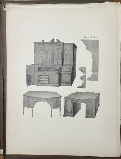Four large portfolios Furniture and Decoration,...