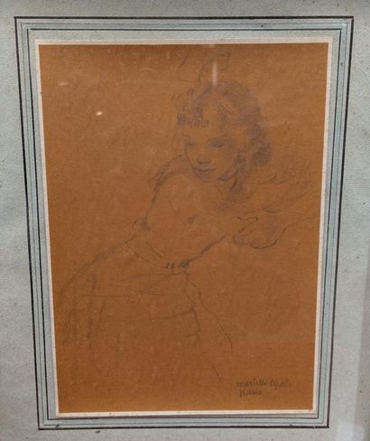 Mariette LYDIS (1887-1970): JEUNE FILLE ACCOUDEE....