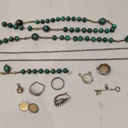 Silver set (800 and 925): three pendants,...