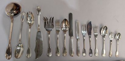 Part of a silver-plated cutlery set with...
