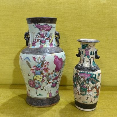 Large baluster vase in Nanking porcelain,...
