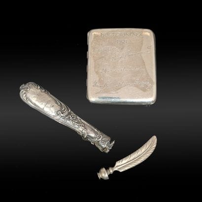 Silver debris (925 and 800): cigarette holder....