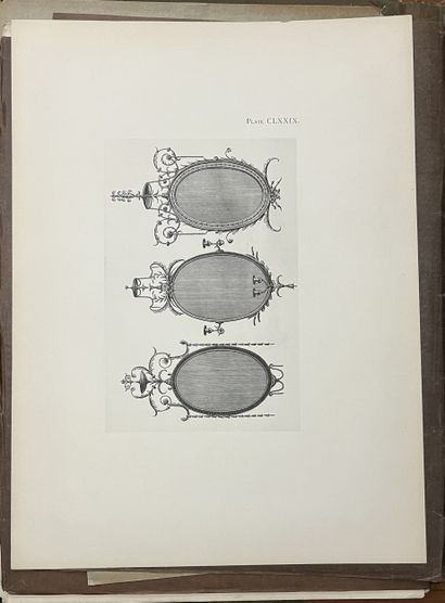 Four large portfolios Furniture and Decoration,...