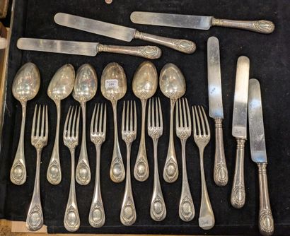 Set of silver flatware (925), single-flat...