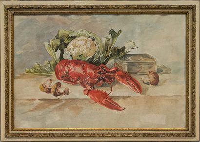 Y. MOREAU (XIXe-XXe siècle) : NATURE MORTE...