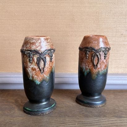 Louis-Auguste DAGE (1885-1963). Pair of oval...