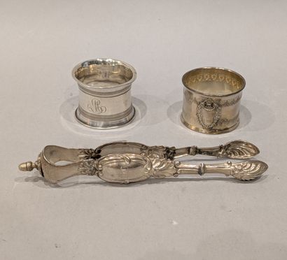 Set in silver (925): - napkin ring with canal...