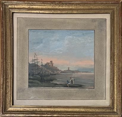 Ecole NAPOLITAINE du XIXe siècle : BAIE DE...