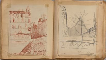 René THOMSEN (1897-1976). Set of studies...