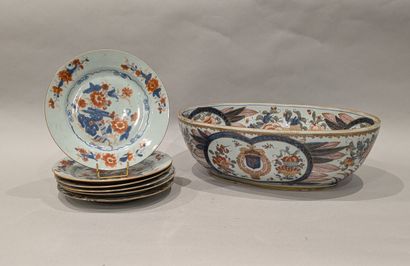 Porcelain from China. Lower part of an oval...