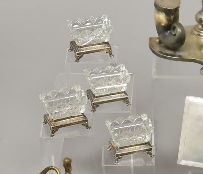 Suite of four rectangular salad bowls, the...