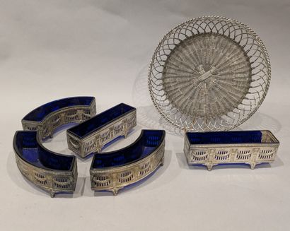 Silver-plated metal: - part of a centerpiece...