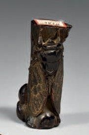 Netsuke en umimatsu, cigale posée sur un...