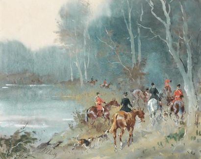 Baron Karl REILLE (1886-1974)
CHASSE A COURRE....