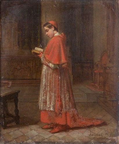CHU...E
ENFANT DE CHOEUR DANS UNE SACRISTIE....