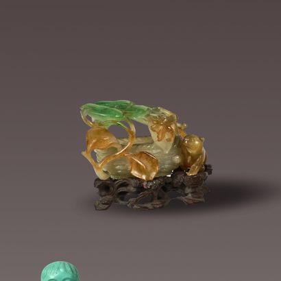 CHINA - 19th century. Small celadon, green...