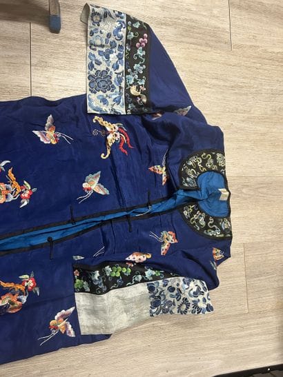CHINA, Canton - Circa 1900. Set of four blue...