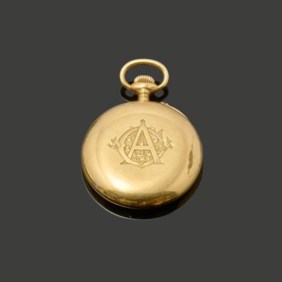 Montre de gousset en or jaune 18K (750),...