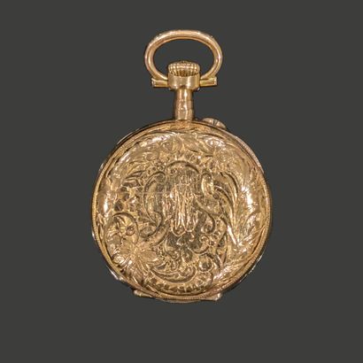 Petite montre de col en or jaune 18K (750),...