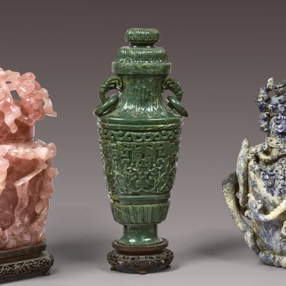 CHINA - Early 20th century. Spinach-green...