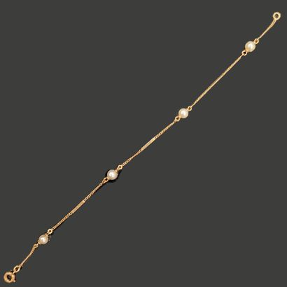 Petit bracelet de jeune fille or jaune 18K...