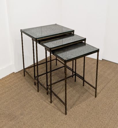 Attributed to Maison BAGUES: Suite of three...