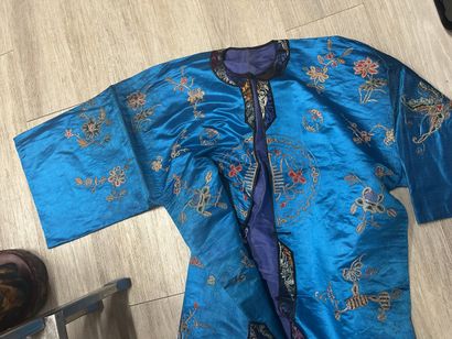 CHINA, Canton - Circa 1900. Set of four blue...