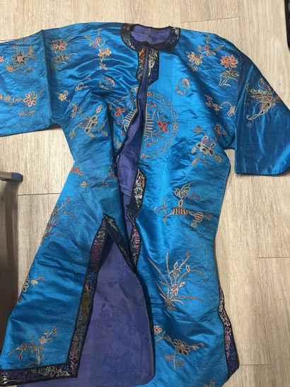 CHINA, Canton - Circa 1900. Set of four blue...
