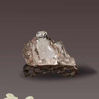 CHINA - 20th century. Rock crystal group,...