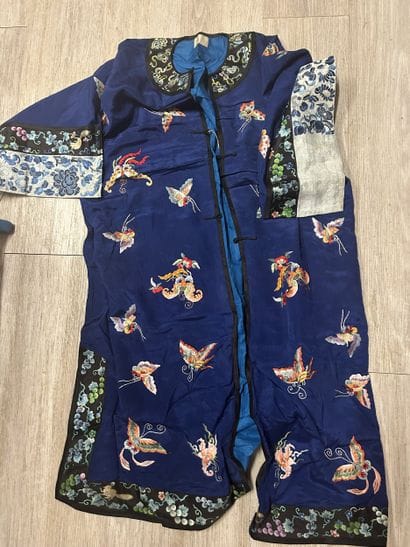 CHINA, Canton - Circa 1900. Set of four blue...