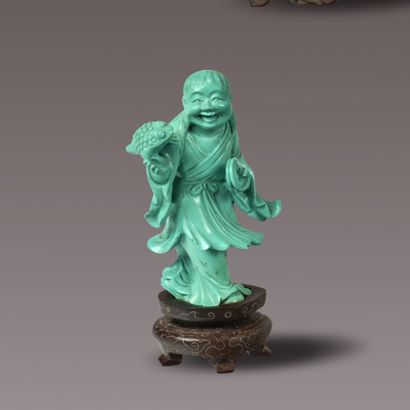 CHINA - 20th century. Small turquoise group,...