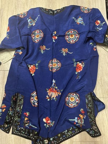 CHINA, Canton - Circa 1900. Set of four blue...