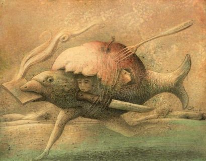 Antoine DUC (né en 1932)
«Le Poisson aux...