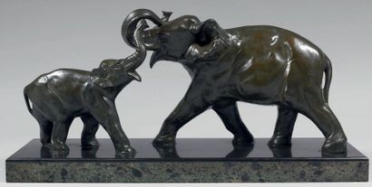 Michel DECOUX (11837-1924)
«Deux éléphants»...