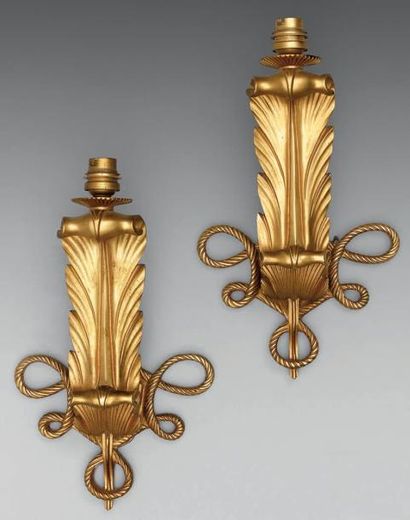 Jules LELEU (1883-1961)
Paire d'appliques...