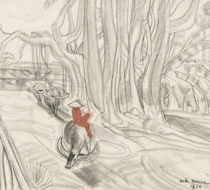 André MAIRE (1898-1984)
«Buffles sous un...