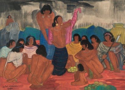André MAIRE (1898-1984)
«Femmes et éléphant»...