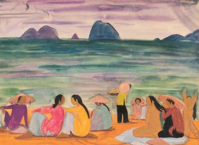 André MAIRE (1898-1984)
«Femmes sur la plage»...
