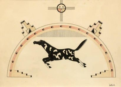 Awa TSIREH (1895-1955)
«Projet au cheval»...