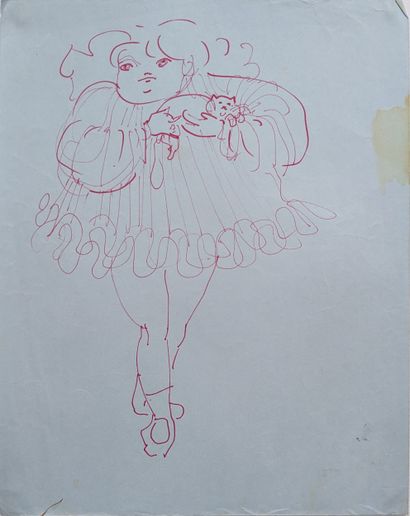 Attribué à Leonor FINI (1907-1996) : Ensemble...