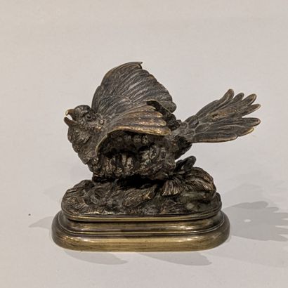 Jules MOIGNIEZ (1835-1894). Oiseau effarouché....